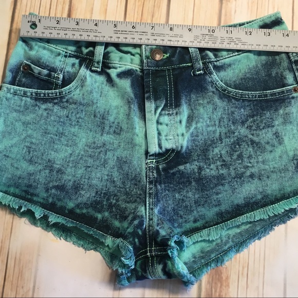 Topshop Moto Acid Washed Denim Frayed Edge Size 27 - Picture 4 of 8